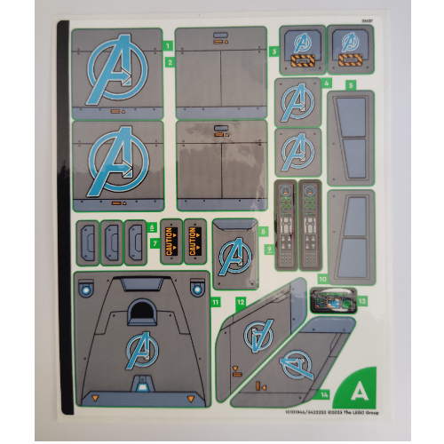 Sticker Sheet 1 for Set 76248-1 ([No Color/Any Color])