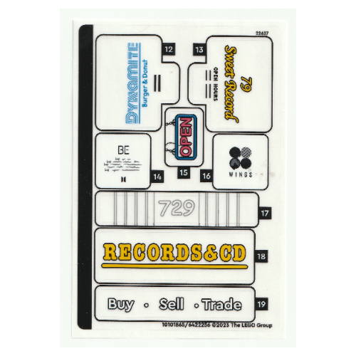 Sticker Sheet 2 for Set 21339-1 ([No Color/Any Color])