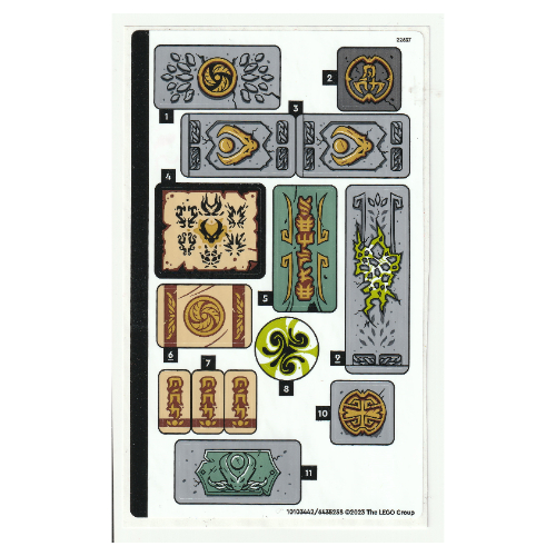 Sticker Sheet for Set 71795-1 ([No Color/Any Color])