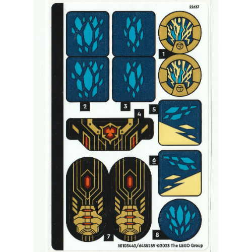 Sticker Sheet for Set 71796-1 ([No Color/Any Color])