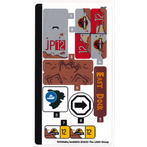 Sticker Sheet for Set 76958-1 ([No Color/Any Color])