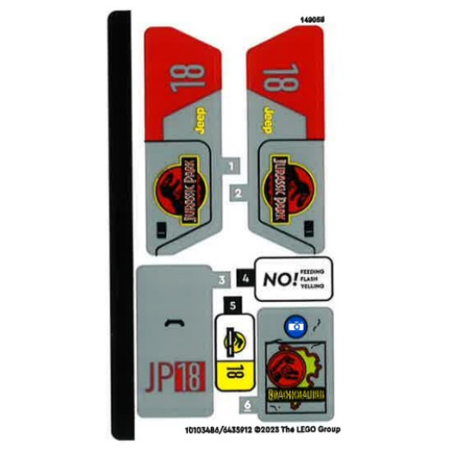 Sticker Sheet for Set 76960-1 ([No Color/Any Color])