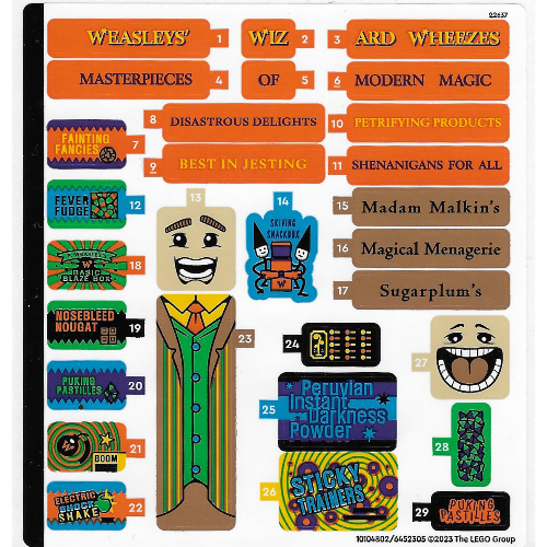 Sticker Sheet 2 for Set 76422-1 ([No Color/Any Color])