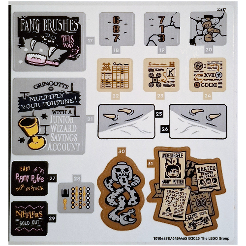 Sticker Sheet 2 for Set 76417-1 ([No Color/Any Color])