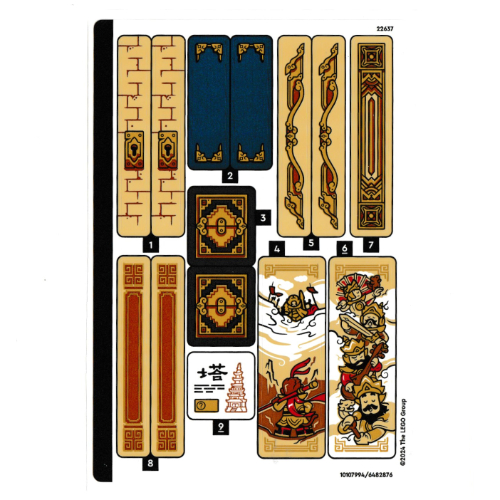 Sticker Sheet 1 for Set 80058-1 ([No Color/Any Color])