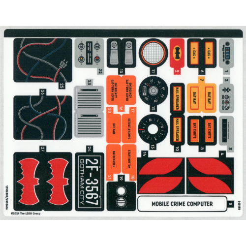 Sticker Sheet 1 for Set 76328-1 ([No Color/Any Color])