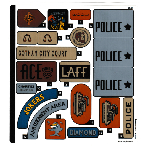 Sticker Sheet 1 for Set 76271-1 ([No Color/Any Color])