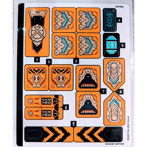Sticker Sheet for Set 71833-1 ([No Color/Any Color])