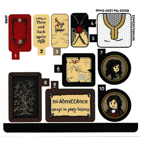 Sticker Sheet for Set 10354-1 ([No Color/Any Color])