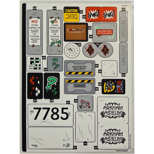 Sticker Sheet 2 for Set 76300-1 ([No Color/Any Color])