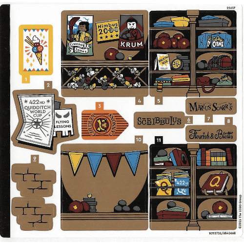 Sticker Sheet 1 for Set 76452-1 ([No Color/Any Color])