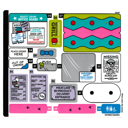Sticker Sheet 2 for Set 10352-1 ([No Color/Any Color])