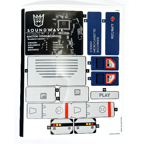 Sticker Sheet for Set 10358-1 ([No Color/Any Color])