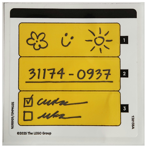 Sticker Sheet for Set 31174-1 ([No Color/Any Color])