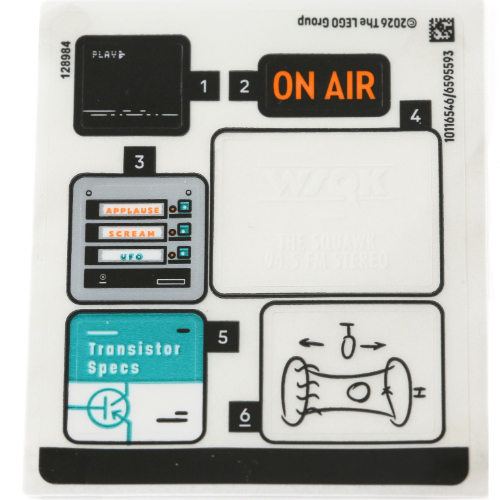 Sticker Sheet for Set 40891-1 ([No Color/Any Color])