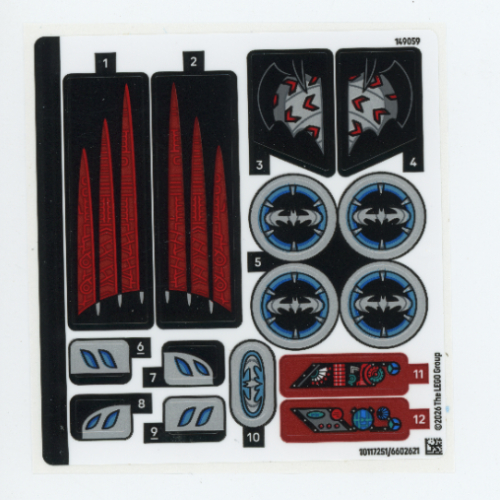 Sticker Sheet for Set 76333-1 ([No Color/Any Color])