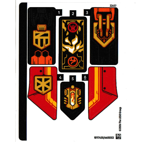 Sticker Sheet for Set 71864-1 ([No Color/Any Color])