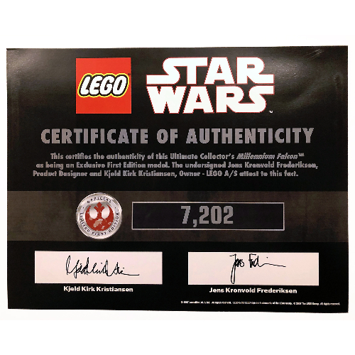 Certificate of Authenticity for Set 10179 Limited Edition ([No Color/Any Color])