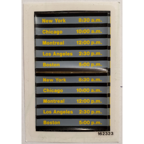 Sticker Sheet 2 for Set 4558-1 (United States Cities) ([No Color/Any Color])
