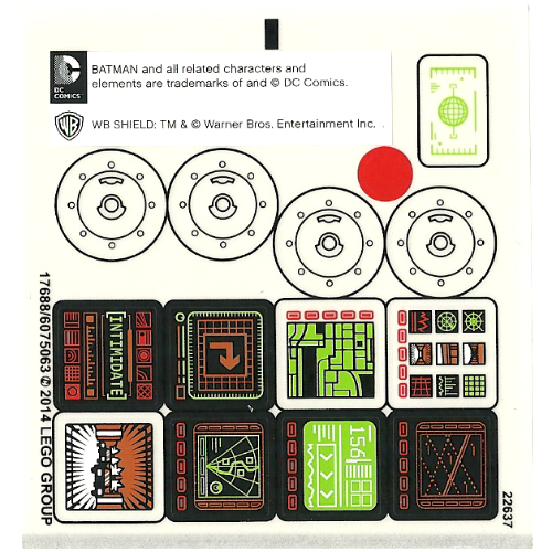 Sticker Sheet 1 for Set 76023-1 ([No Color/Any Color])