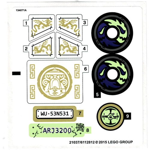 Sticker Sheet for Set 70734-1 ([No Color/Any Color])