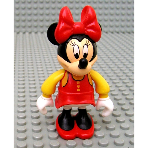 Minnie Mouse Figure with Red Dress, Yellow Sleeves, and Red Shoes (Red)
