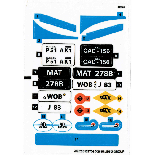 Sticker Sheet for Set 10252-1 ([No Color/Any Color])