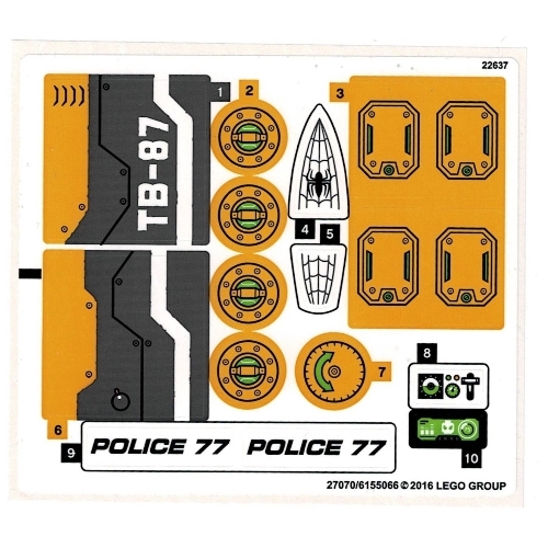 Sticker Sheet for Set 76059-1 ([No Color/Any Color])