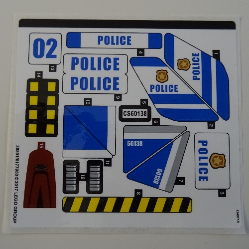 Sticker Sheet for Set 60138-1 ([No Color/Any Color])