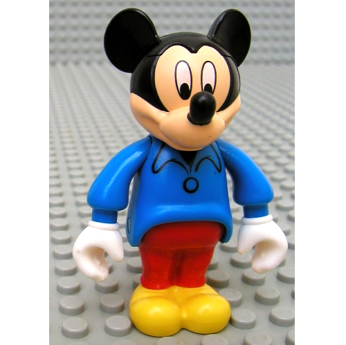 Mickey Mouse Figure with Blue Shirt, Red Pants (no cap) (Blue)