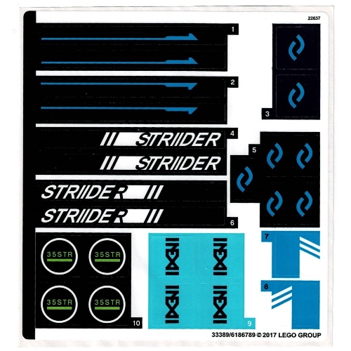 Sticker Sheet for Set 70611-1 ([No Color/Any Color])