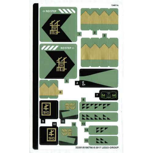 Sticker Sheet for Set 70612-1 ([No Color/Any Color])