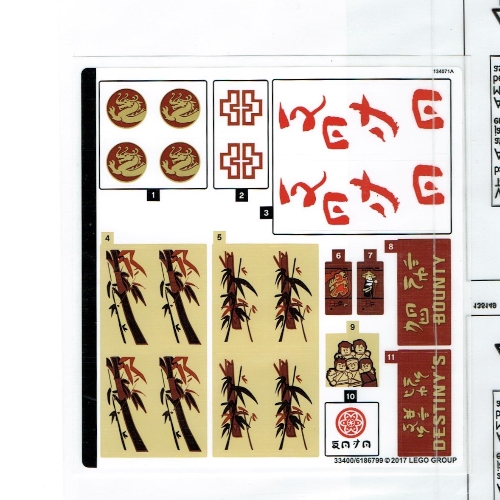 Sticker Sheet for Set 70618-1 ([No Color/Any Color])