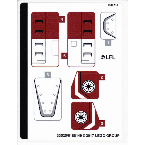 Sticker Sheet for Set 75182-1 ([No Color/Any Color])
