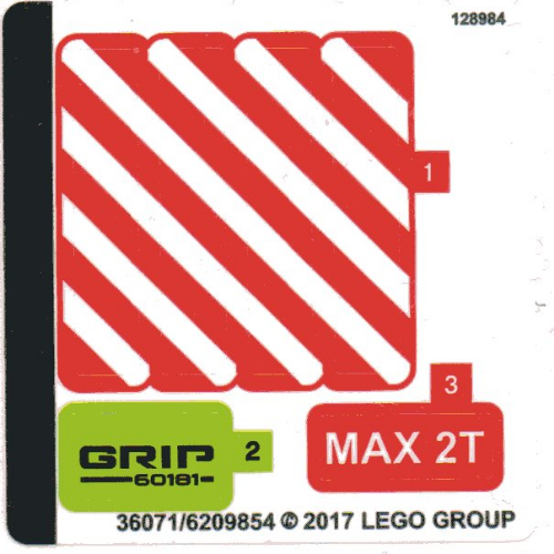 Sticker Sheet for Set 60181-1 ([No Color/Any Color])
