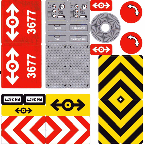 Sticker Sheet for Set 3677-1 ([No Color/Any Color])