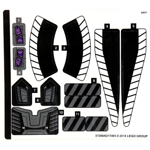 Sticker Sheet for Set 76100-1 ([No Color/Any Color])