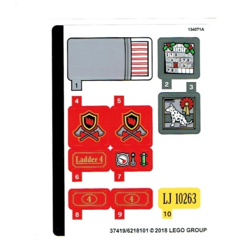 Sticker Sheet for Set 10263-1 ([No Color/Any Color])