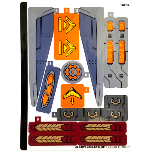 Sticker Sheet for Set 76107-1 ([No Color/Any Color])