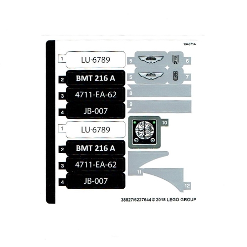 Sticker Sheet for Set 10262-1 ([No Color/Any Color])