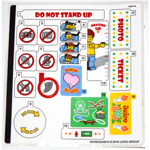 Sticker Sheet for Set 10261-1 ([No Color/Any Color])
