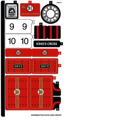Sticker Sheet for Set 75955-1 ([No Color/Any Color])