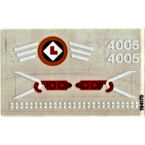 Sticker Sheet for Set 4005-1 ([No Color/Any Color])