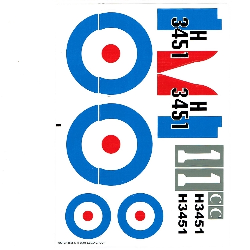 Sticker Sheet for Set 3451-1 ([No Color/Any Color])