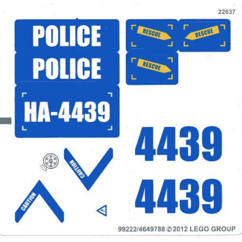 Sticker Sheet for Set 4439-1 ([No Color/Any Color])