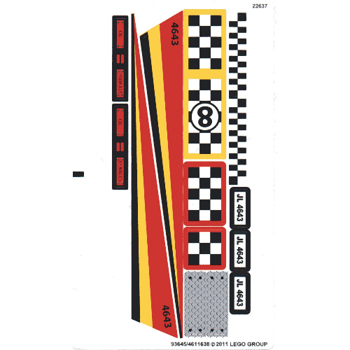 Sticker Sheet for Set 4643-1 ([No Color/Any Color])