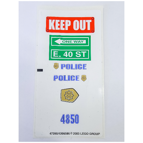 Sticker Sheet for Set 4850-1 ([No Color/Any Color])