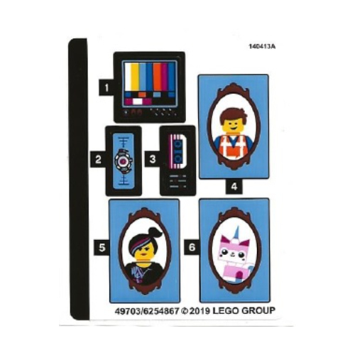 Sticker Sheet for Set 70831-1 ([No Color/Any Color])