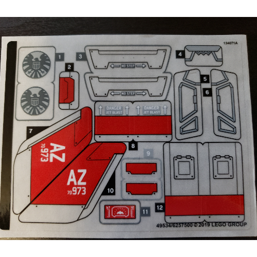 Sticker Sheet for Set 76127-1 ([No Color/Any Color])