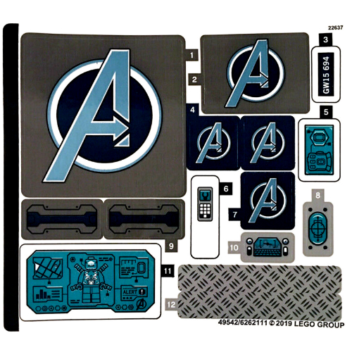 Sticker Sheet for Set 76131-1 ([No Color/Any Color])